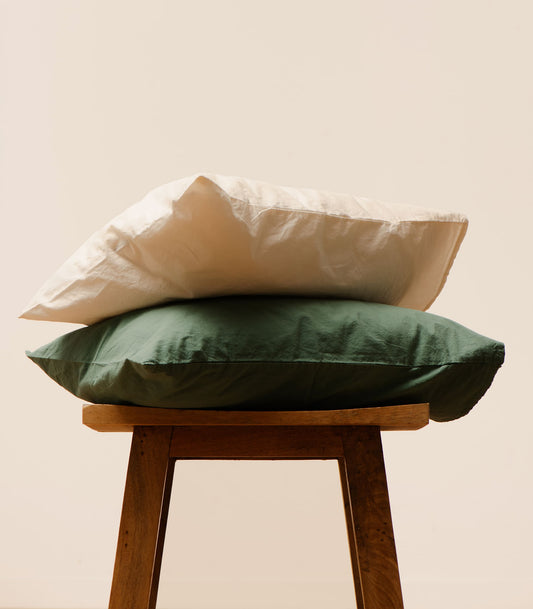 Parure percale de coton bébé - Beige Ivoire