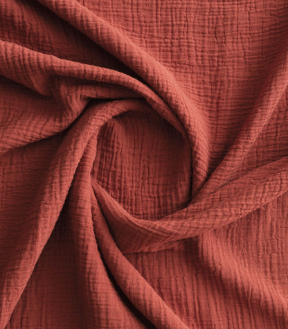 Taies d'oreiller en gaze de coton Taies d'oreiller en gaze de coton - Orange corail