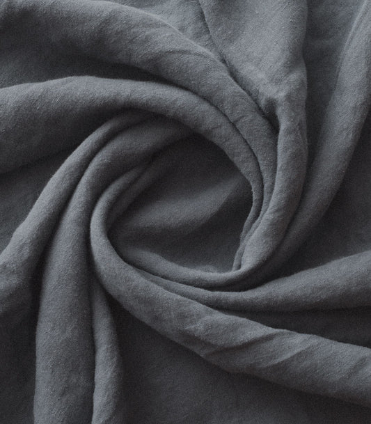 Housse de couette en lin lavé - Gris ardoise