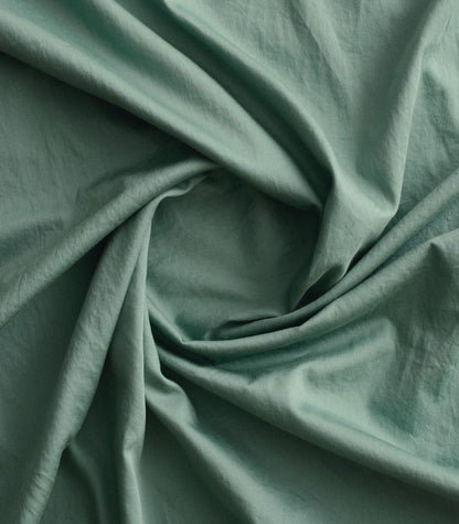 Drap plat satin de coton Drap plat satin de coton - Vert sauge