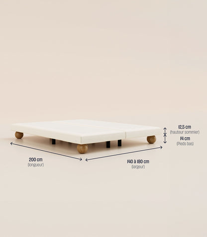 Sommier Grand Ours Velours Sahara-Sommier Céleste - Ronde