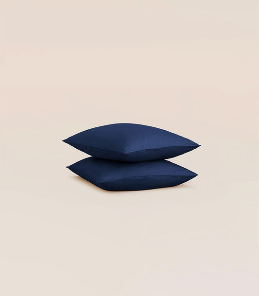 Taies d'oreiller en satin de coton - Bleu meltem