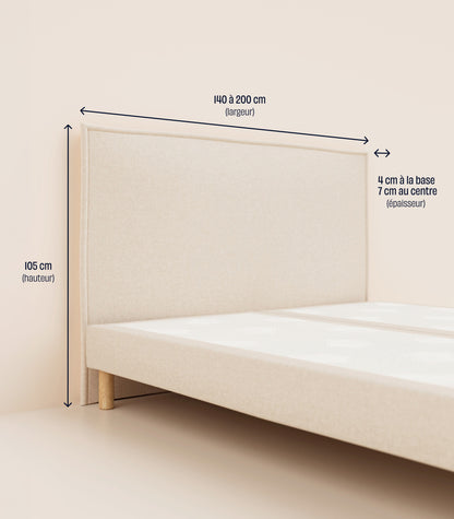 Tête de lit tapissière Tête de lit tapissière - Beige